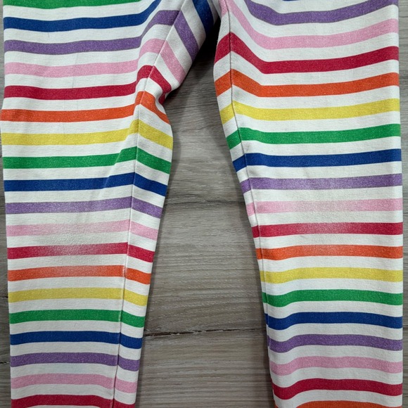 Hanna Andersson Rainbow Stripe Leggings Kids 100cm US 4 Cotton Spandex - Picture 3 of 9
